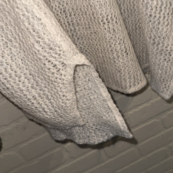 Free people Sweater cardigan lace knit soft wool alpaca blend NEW large - Picture 5 of 6